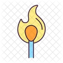 Matchstick Flame Burn Icon