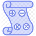 Icone De Linha Matematica Duotonica Icon