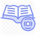 Icone De Linha Duotonica De Materiais De Estudo Icon