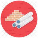 Material Construction Pipe Bricks Icon