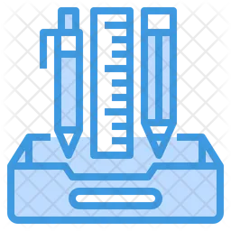 Materiales escolares  Icono