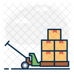 Material Handling Icon - Download in Colored Outline Style