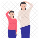 Madre E Hijo Padre Soltero Familia Icono