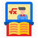 Math Class Online Learning Book Icon