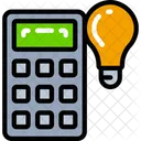 Math Ideas Light Bulb Numbers Icon