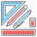 Geometrie Messwerkzeuge Zeichenwerkzeug Symbol