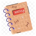 Mathe Notizbuch Buch Symbol