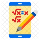 Mathe Vorlesung Online Lernen Mobil Symbol