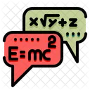 Mathematic Talking Chat Speech Icon