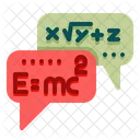 Mathematic Talking Chat Speech Icon