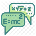 Mathematic Talking Chat Speech Icon