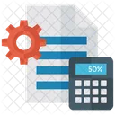 Mathematical Setting Calculation Budget Analysis Icon