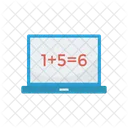 Mathematics Calculation Laptop Icon