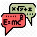 Mathematisches Reden Chatten Sprechen Symbol