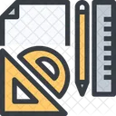 Mathematische Ausrustung Geometrie Werkzeug Stationare Maut Symbol