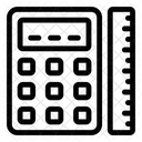 Taschenrechner Mathematische Werkzeuge Lineal Icon