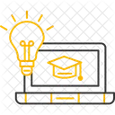 Matricula En Linea Icono De Aprendizaje Permanente Aprendizaje Electronico Icono