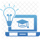 Matricula En Linea Icono De Aprendizaje Permanente Aprendizaje Electronico Icono