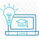 Matricula En Linea Icono De Aprendizaje Permanente Aprendizaje Electronico Icono