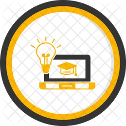 Matrícula en línea aprendizaje permanente aprendizaje electrónico tutoría virtual educación en internet aprendizaje a distancia cursos en línea seminario web instrucción aula digital  Icono