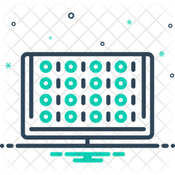 Matrix Icon - Download in Line Style