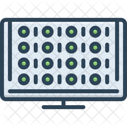 Matrix Icon - Download in Colored Outline Style