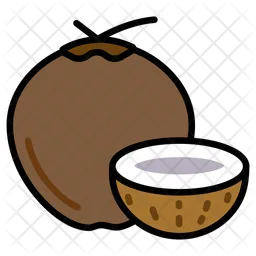 Mature-coconut-and-shell-half-cut  Icon