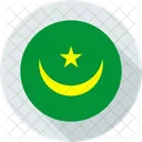 Mauritania Circulo Brilho Ícone