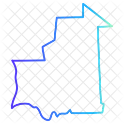 Mauritania map  Icon