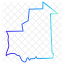 Mapa da Mauritânia  Ícone