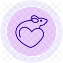 Maus Liebe Tier Linienstil Symbol Symbol