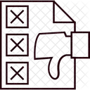 Mauvais Rapport Negatif Icône