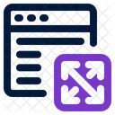 Maximiser Page Site Web Icône