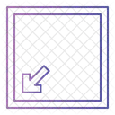 Seta Para Maximizar Maximizar Baixo A Esquerda Ícone