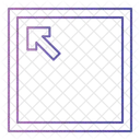 Seta Para Maximizar Maximizar Acima A Esquerda Ícone