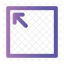 Maximizar seta para cima à esquerda  Ícone