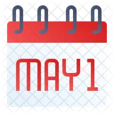 May Labor Day Calendar Icon