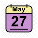 May Calendar Date Icon