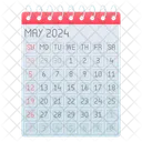 May Calendar 2024 Icon