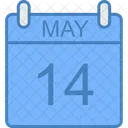 May Day Calendar Icon