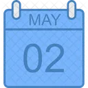 May Day Calendar Icon