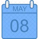 May Day Calendar Icon