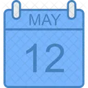 May Day Calendar Icon