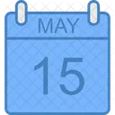 May Day Calendar Icon