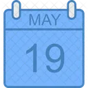 May Day Calendar Icon