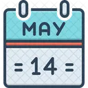 5 月 14 日、日付、機会 アイコン