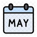 May Calendar Laborday Icon