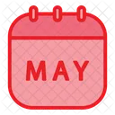 Day Date And Month Red Icon
