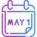 May Labor Day Calendar Icon