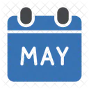 May Calendar Laborday Icon
